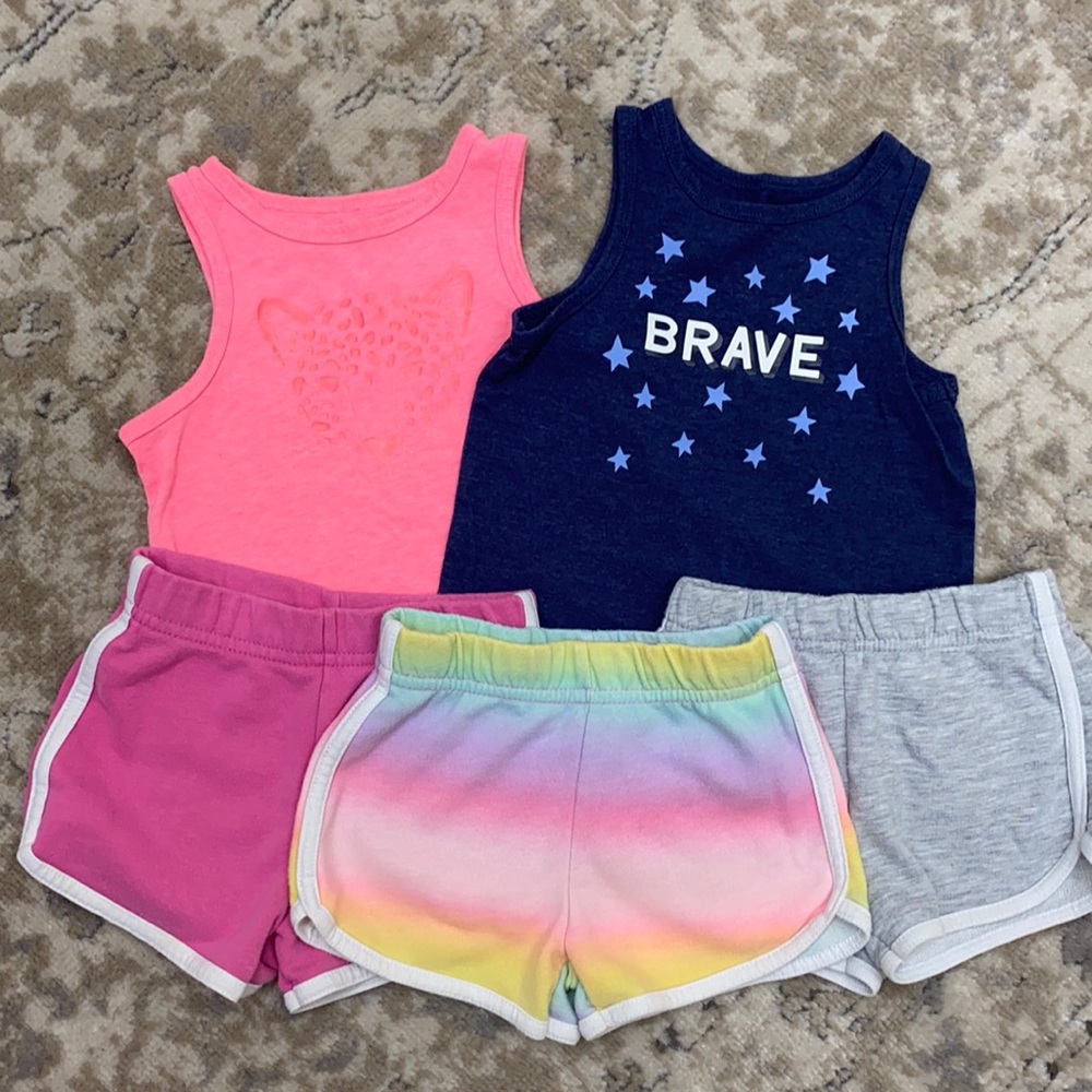 Cat & Jack Tank Tops and Garanimals Shorts